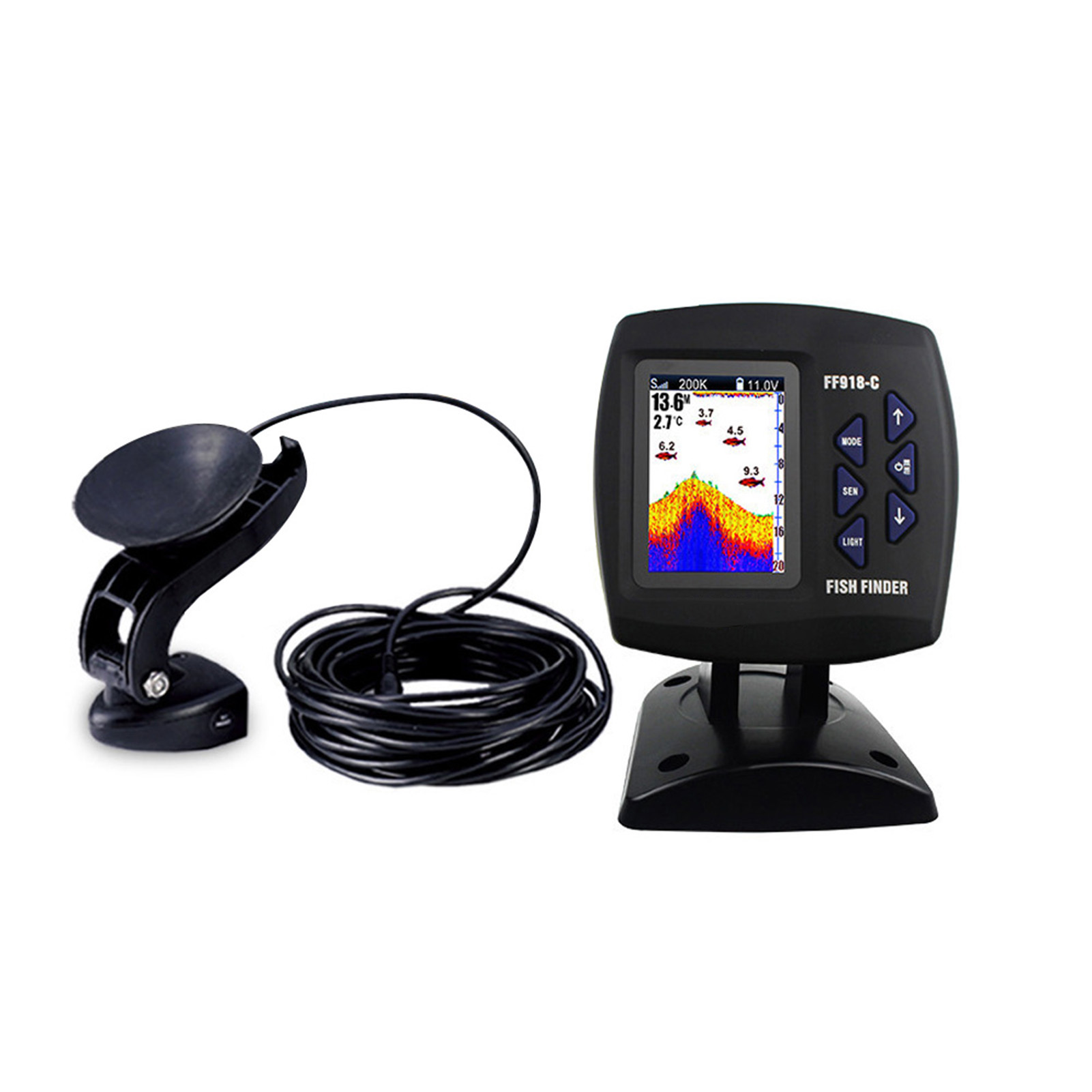 Color Screen Wired Fish Finder - Fishing Boat Depth Finder review and price